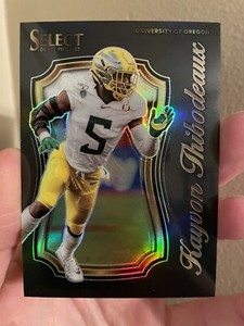 KAYVON THIBODEAUX 2022 PANINI SELECT CERTIFIED BLACK PRIZM ROOKIE Rc Giants 1/1