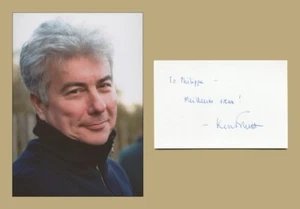 Ken Follett - Welsh writer - Authentic signed card + Photo - 90s - Picture 1 of 3
