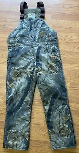 Duxbak Real Tree Camouflage Overalls Adult Medium Green Quilt Lined USA Vintage - Picture 1 of 15