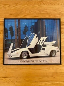 White Lamborghini Countach 25th Anniversary 1989 Photo Print 20 x 16 Exotic Car - Picture 1 of 14