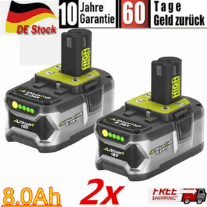 2X8,0Ah 18V Lithium Akku für RYOBI One Plus RB18L50 P108 P107 P104 DE  - Picture 1 of 15