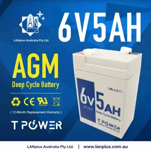 NEW 6V 5AH SLA battery 6 volt High Rate> 4AH 4.5AH same size Toy Electric Bike - Picture 1 of 4