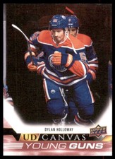2022-23 UD Series 2 Canvas Young Guns #C219 Dylan Holloway - Edmonton Oilers
