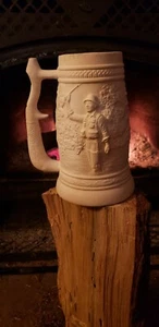 Großer Dekostein mit Barschangeln - Gips gegossen, bemalfertig - Bild 1 von 2