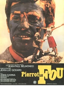 PIERROT LE FOU - Jean-Luc Godard Original Japonés Mini Póster Chirashi - Imagen 1 de 3