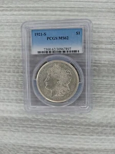 1921-S Morgan Dollar MS-62 PCGS Graded - Picture 1 of 6