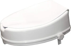Raised Toilet Seat with Lid Frame Aid Riser 4" for Elderley Disabled Adult - Picture 1 of 11