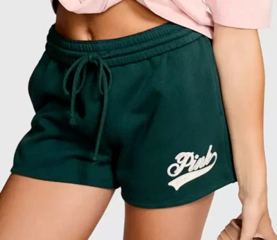 Pantalones Cortos Victoria's Secret Rosa Hiedra Vellón Verde Bosque Profundo L Edición Limitada 💚 Foto 1 de 4
