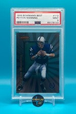 1998 BOWMAN'S BEST PEYTON MANNING ROOKIE RC #112 PSA 9 MINT
