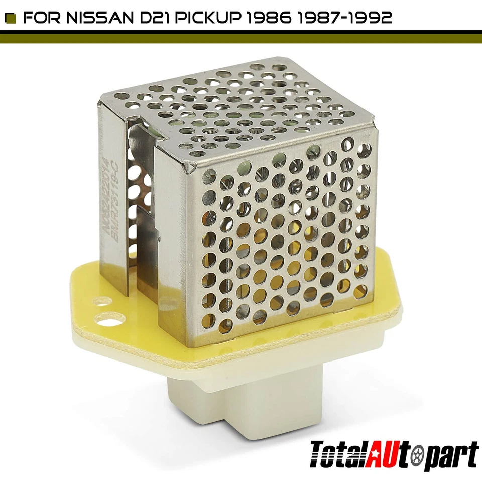 Heater Blower Motor Resistor w/o Wire Harness for Nissan D21 1986 1987 1988-1992 - Imagem 1 de 4
