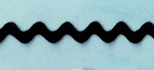 Borde Ric Rac negro de 5 yardas 3/8" RR21CO - Imagen 1 de 2