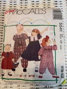 McCalls Muster 5541 MÄDCHEN KLEIDER & JUMPSUITS Gr. 4-6 Jumping Beans Vintage NEU - Bild 1 von 2