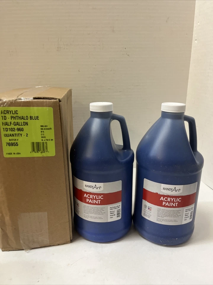 Handy Art Acrylic Paint Half Gallon PHTHALO BLUE QTY 2 (half Gallons ) - Image 1 of 3