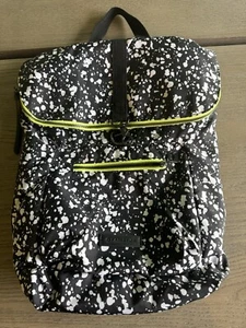 FABLETICS Zaino Zaino Nero, Bianco e Giallo Fluorescente Splendido Nuovo - Foto 1 di 13