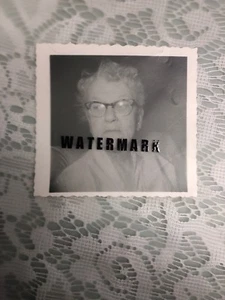 Vintage Photo Elderly Woman Wearing Cats Eye Glasses B&W a CLASSIC - Picture 1 of 4
