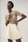 NWT Anthropologie Self Contrast Bubble Ivory Mini Skirt Size XL ($130 Originally