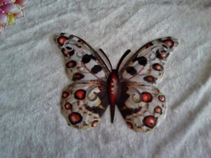 Wand-Deko/Schmetterling/weiß/rot/neu/Metall - Bild 1 von 3