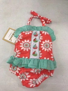 Babeeni Baby Girls Cotton Swimsuit, Sailboats, 6 Months - Picture 1 of 2