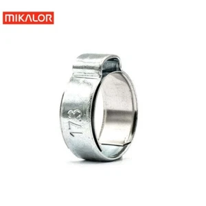 Mikalor Single Ear Clamp Pinch Hose Clip Inner Ring W1 Zinc Plated 5/10 Pack - Picture 1 of 4