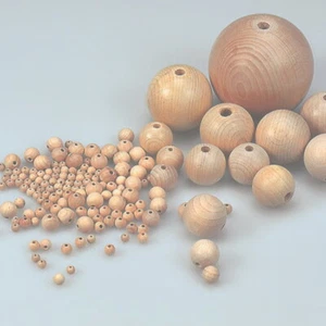 10 mm Naturholz Perlen 60 Stück andere Größen verfügbar - Bild 1 von 2