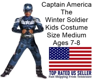 Captain America Winter Soldier Kids Costume Dress Up Halloween Party Cosplay - Picture 1 of 9