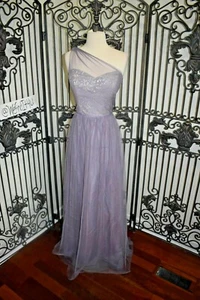V1200 OCCASIONS 5703 SZ 10 SILVER $285 FORMAL BRIDESMAID PROM DRESS GOWN - Picture 1 of 7