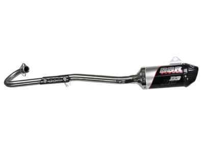 Sistema de tubulação silenciador de escape completo BBR D3 SS tampa de extremidade de carbono Yamaha TTR125 00-03 - Imagem 1 de 4