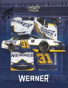 Postal firmada 2025 de Blaine Perkins "Werner Daytona" #31 NASCAR XFINITY - Imagen 1 de 1