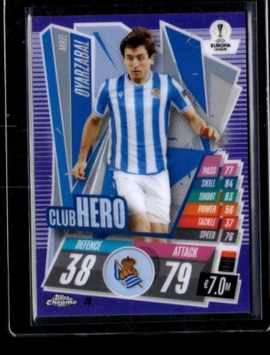 2020-21 Topps Chrome Match Attax #76 Mikel Oyarzabal /299 Purple Refractor  - Image 1 of 2