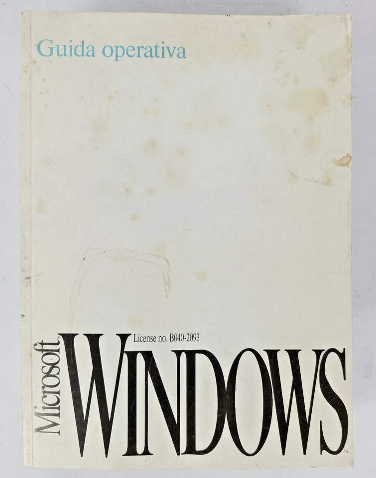 Microsoft Windows 3.1 Manual User Guide Operating Italian 1992 - Image 1 of 1