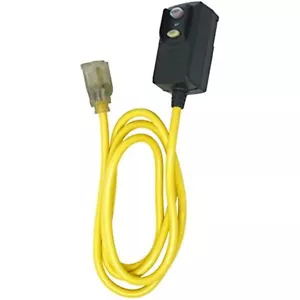 Yellow Jacket 2879 120V/15A Right Angle GFCI 14/3 SJTW 6� Cord Set with Lighted - Picture 1 of 7