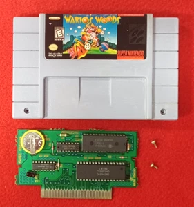 Wario's Woods (Super Nintendo SNES, 1994) Authentic w/New Battery TESTED - Picture 1 of 5