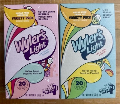 Wyler’s Light Singles Mezcla de bebidas sin azúcar Variedad Paquetes 20 unidades cada lote de 2 Foto 1 de 4