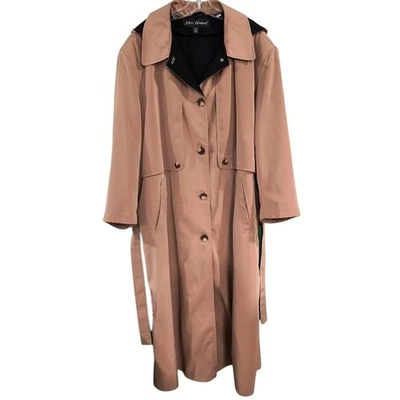 Gabardina para mujer Misty Harbor beige con capucha cinturón largo completo talla 22 Foto 1 de 4