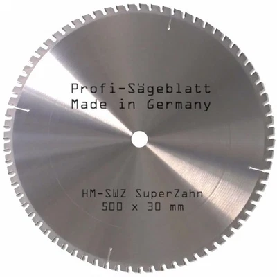 HM Kreis-säge-blatt 72 Z  500 x 30 mm Nagel-fest Sägeblatt Bau-sägeblatt SWZ - Bild 1 von 4