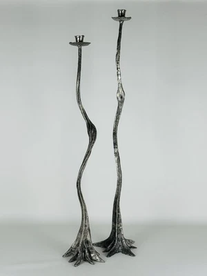 Sculture Candelabri “Mathias" Candelieri In Peltro 74-82cm Design Francese - Immagine 1 di 4