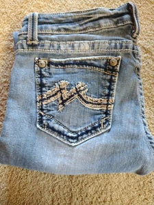 Miss Me Jeans Gr. 29 Denim BLAU JEAN Hose BOOT Nieten Strass JD1037B2L - Bild 1 von 12