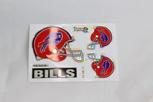 1993 Buffalo Bills Vending Machine Team NFL Prism Helmet Stickers Vintage New - Picture 1 of 4