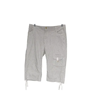 Lee Gray Striped Capri Pants - Women's Size 16M - Picture 1 of 4