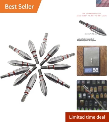 Durable Stainless Steel Archery Tips - Perfect for Foam and Cardboard Targets - Image 1 of 4