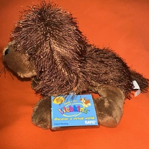 Etiqueta de código Webkinz Ganz Shaggy Brown perro 7,5" sin usar HM195 - Imagen 1 de 6
