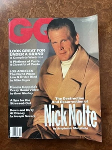 GQ Magazine Oct 1991, Nick Nolte, Francis Ford Coppola Vintage Ads 90s Fashion - Picture 1 of 23