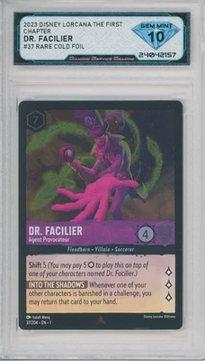 Lorcana The First Chapter DR FACILIER #37/204 Foil💎DSG 10 Gem Mint - Image 1 of 2