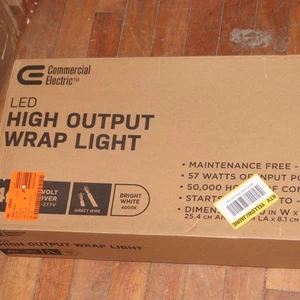Commercial Electric High Output Integrated LED Wraparound Light 4Ft. - Picture 1 of 4