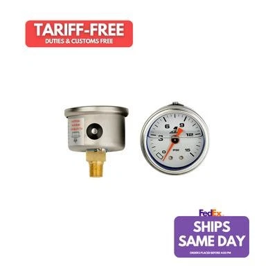 Aeromotive 15632, One Fuel Pressure Gauge - 1.5In 0-15Psi Performance Parts - Image 1 of 4