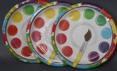 Art Party Dessert Plates, 8 count unites 6 7 /8 in 17. cm ( pack of 3) - Image 1 of 4