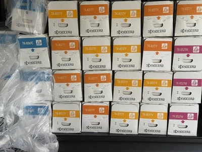 ¡Lote de 27! Juego Kyocera Original TK-8517Y TK-8517C TK8517M Cian Magenta Amarillo OEM Foto 1 de 2