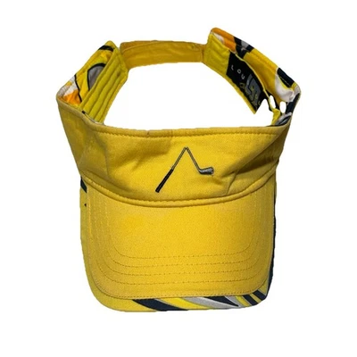 Visera de golf Loud Mouth amarilla 100 % algodón logotipo bordado Foto 1 de 4