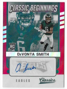 DeVONTA SMITH 2021 PANINI CLASSICS ROOKIE AUTO AUTOGRAPH CARD #1/5! - Picture 1 of 1
