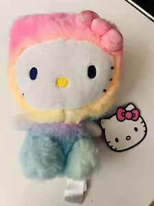 Costume Sherbet arcobaleno Sanrio Hello Kitty 7" peluche bambola imbottita nuova con etichette - Foto 1 di 3